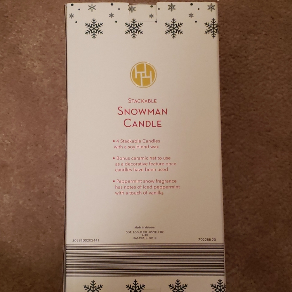 Huntington Home Stackable Snowman Candle - Picture 2 of 2